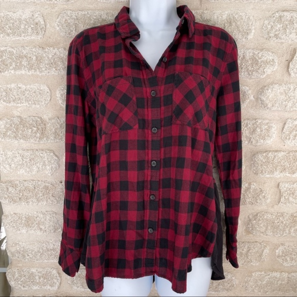 Beach Lunch Lounge buffalo check flannel Tammy XS NWT
